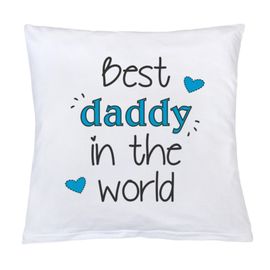 NEW BABY - Pernă cu imprimeu Best daddy 40x40 cm