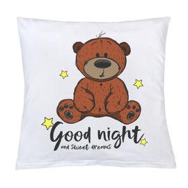 NEW BABY - Pernă cu imprimeu Good night 40x40 cm