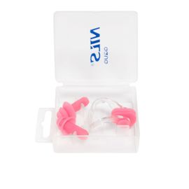 NILS - Set de dopuri de silicon pentru urechi și nas Aqua NQAW30 roz