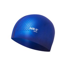 NILS - Capac de silicon Aqua NQC Dots albastru închis