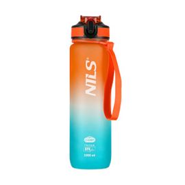 NILS - Sticlă de băut din Tritan Camp NCD68 1000 ml portocaliu-albastru