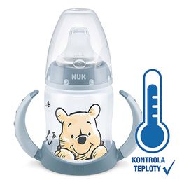 NUK - Biberon de învățare pentru copii Winnie the Pooh cu control al temperaturii 150 ml roz