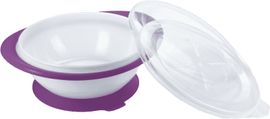 NUK - Bol EL Baby cu 2 capace și ventuză - violet