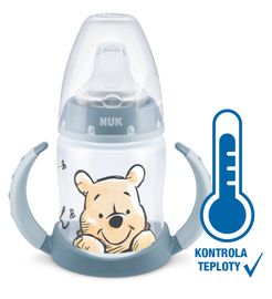 NUK - Biberon de învățare DISNEY-Bear Pooh cu control al temperaturii150 ml gri