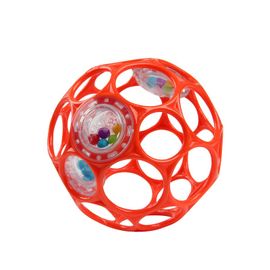 OBALL - Jucărie RATTLE 10 cm portocaliu 0m+