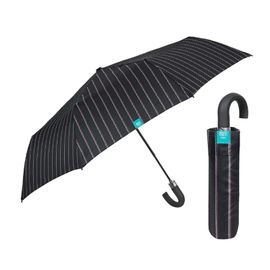 PERLETTI - Time, umbrelă pliabilă automată pentru băț bați Gessato / gri, 26346