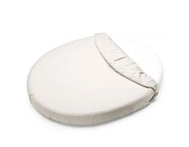PETITE&MARS - Cearșaf elastic impermeabil pentru pătuț oval Soft Dream Oval 84 x 50 White
