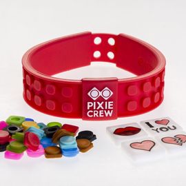 PIXIE CREW - Brătară de dragoste romantică pixelată cu tematică rosie