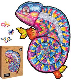 PUZZLER - Puzzle color din lemn - Cameleonul hipnotic