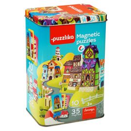 PUZZLIKA - 13470 Case magnetice - un joc magnetic format din 35 de piese ?i 10 capodopere