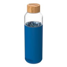 QUOKKA - FLOW Sticlă de sticlă cu suprafața siliconată WATER FLOWERS, 660ml, 40004