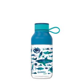 QUOKKA - KIDS Sticlă de plastic cu buclă ANIMALE MARINE, 430ml, 40154