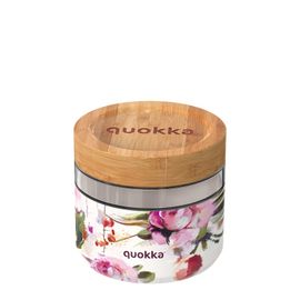 QUOKKA - Recipient alimentar din sticlă DARK FLOWERS, 820ml, 40131
