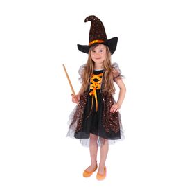 RAPPA - Costum pentru copii vrăjitoare cu stele (L)