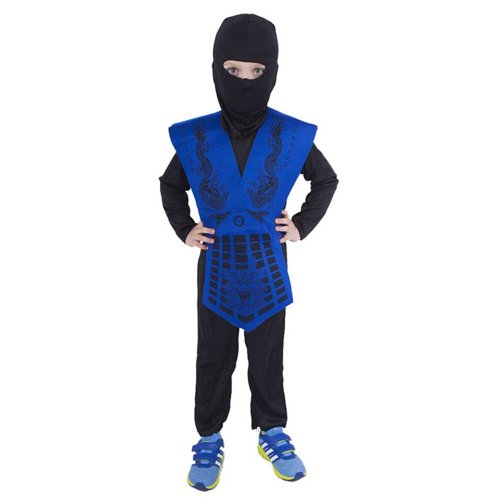 RAPPA - Costum ninja albastru pentru copii (S)