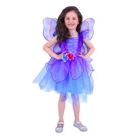 RAPPA - Costum pentru copii Fairy Violet cu aripi (M) e-pachet