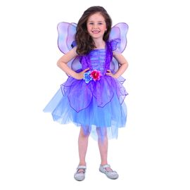 RAPPA - Costum pentru copii Fairy Violet cu aripi (S) e-pachet