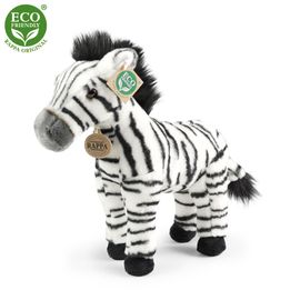 RAPPA - Zebră de pluș în picioare 30 cm ECO-FRIENDLY