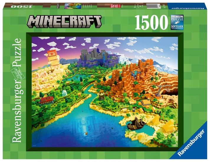 RAVENSBURGER - Minecraft: Lumea lui Minecraft 1500 piese