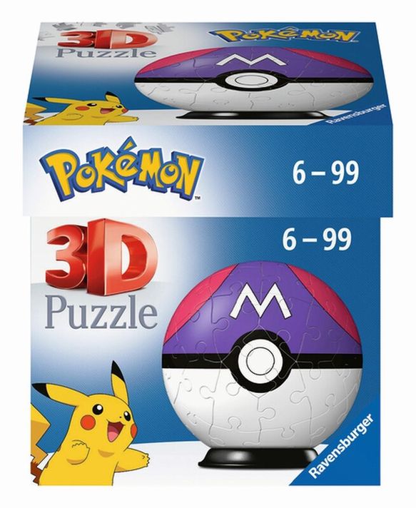 RAVENSBURGER - Puzzle-Ball Pokémon: Master Ball 54 părți
