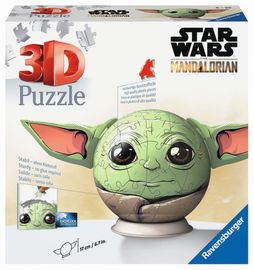 RAVENSBURGER - Puzzle-Ball Star Wars: Baby Yoda cu urechi 72 părți