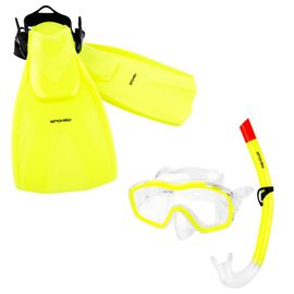 SPOKEY - BOJKO Set de snorkeling Junior, mărimea 2, mărimea 4, cu mască de snorkeling, mărimea 5, cu mască de snorkeling. M (32/35), mască+snorkel+aripioare.
