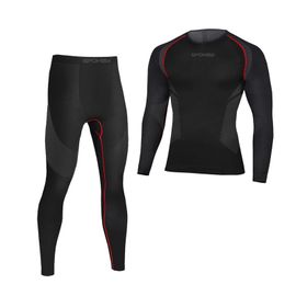 SPOKEY - LEE Set lenjerie de corp termică pentru bărbați - tricou și pantaloni scurți, mărimea XL/XXL