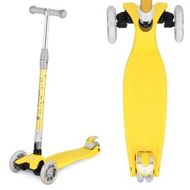 SPOKEY - PLIER II Tricicletă pliabilă pentru copii cu roți luminoase, galbenă