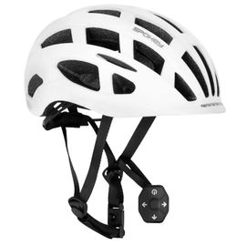 SPOKEY - POINTER PRO Cască de ciclism pentru adulți POINTER PRO cu LED și intermitent, 55-58 cm, alb