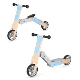 SPOKEY - WOO-RIDE MULTI - Bicicletă fara pedale din lemn pentru copii într-unul singur, albastru