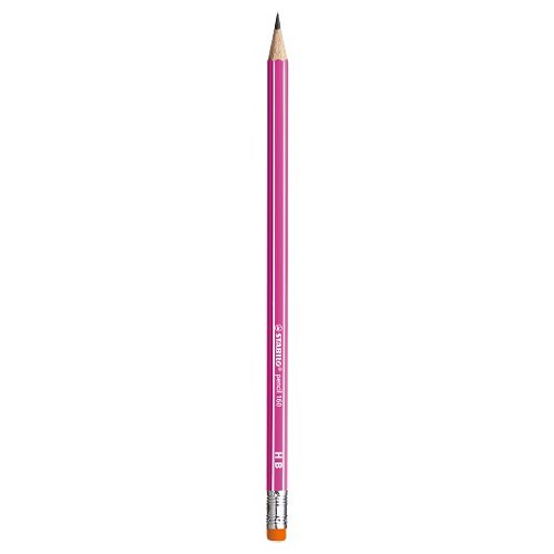 STABILO - Creion grafit HB 160 cu gumă de sters - Roz