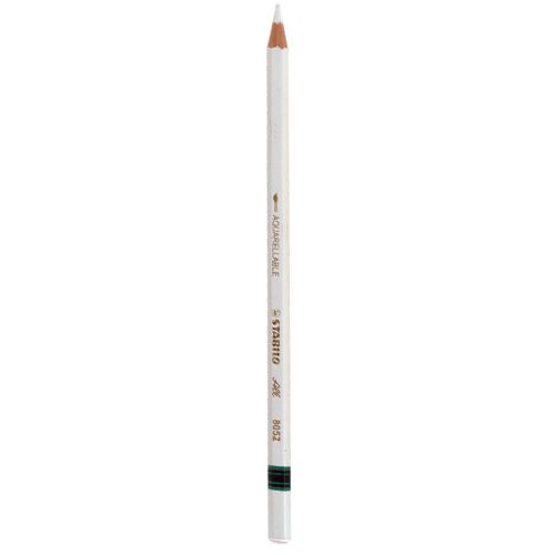 STABILO - Creion colorat, hexagonal, pentru toate suprafețele, All, alb