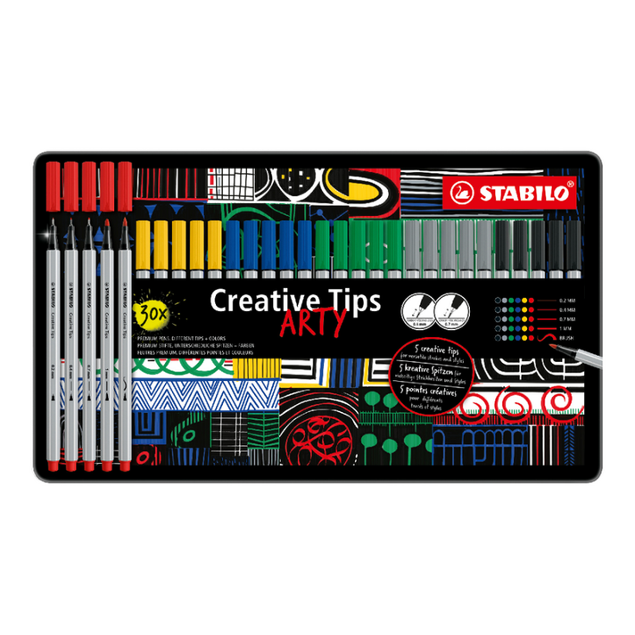 STABILO - Set creativ Creative Tips CLASSIC (6 culori diferite) Set de 30 într-o cutie