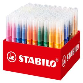 STABILO - Fiber marker power max 140 buc cutie 140 buc - 18 culori diferite