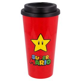 STOR - Pahar termo din plastic cu capac SUPER MARIO Star, 520ml, 01379