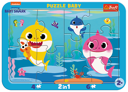 TREFL - Trefl Baby puzzle cu rama - Baby Shark
