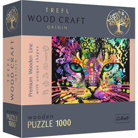 TREFL - Hit Wooden Puzzle 1000 - Pisica colorată