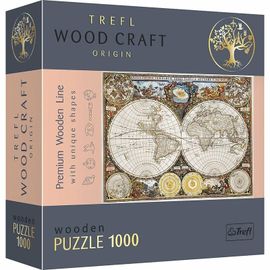 TREFL - Hit Wooden Puzzle 1000 - Harta lumii antice