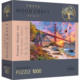 TREFL - Hit Wooden Puzzle 1000 - Apus peste podul Golden Gate