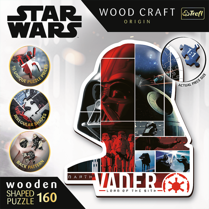 TREFL -  Puzzle din lemn 160 piese - Darth Vader / Lucasfilm Star Wars