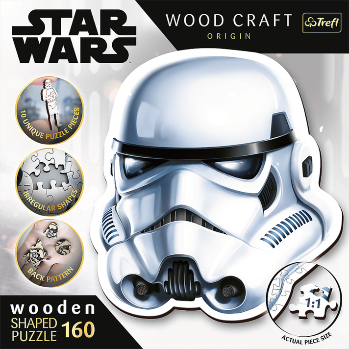 TREFL -  Puzzle din lemn 160 piese - Casca Stormtrooper