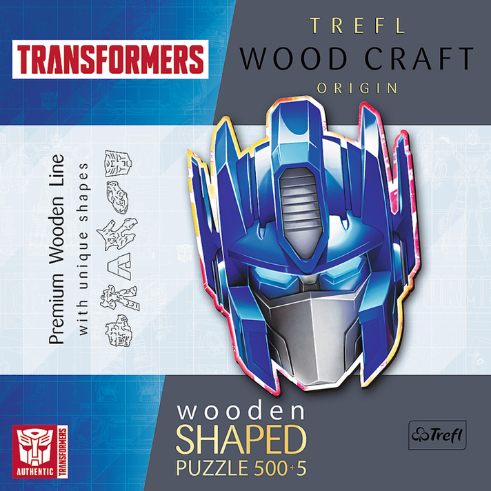 TREFL -  Puzzle din lemn 500+5 - Autobot: Optimus Prime / Hasbro Transformers FSC Mix 70%