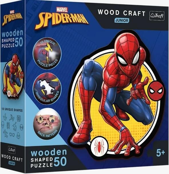 TREFL -  Puzzle din lemn Junior 50 piese - Puterea lui Spiderman