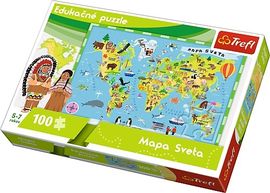 TREFL - Puzzle Educa?ională World Map 100
