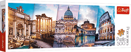 TREFL - Panoramic puzzle 500 - Călătorie în Italia
