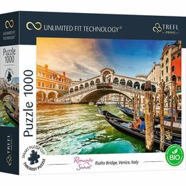 TREFL - Prime puzzle 1000 UFT - Apus romantic: Podul Rialto din Vene?ia, Italia