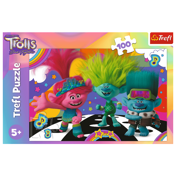 TREFL -  Puzzle 100 piese - Fun Trolls / Universal Trolls 3 (2023)