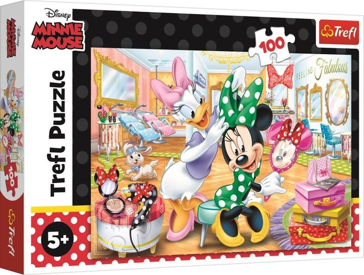 TREFL - Hit the 100 Minnie Puzzle la Disney Minnie Beauty Salon