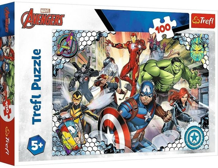 TREFL - Puzzle 100 - Răzbunătorii celebri / Disney Marvel The Avengers