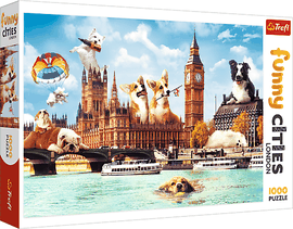 TREFL - Hit Puzzle 1000 Crazy City - Câini din Londra